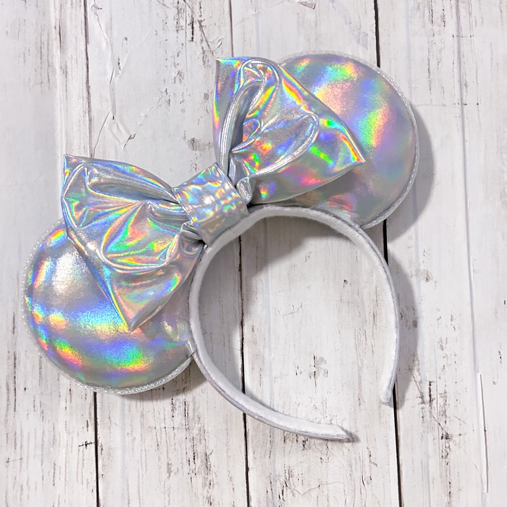 COPY - Silver iridescent metallic Mickey ears